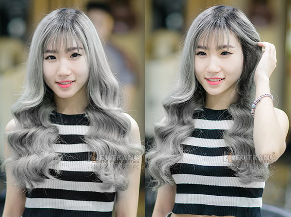 t&oacute;c nhuộm x&aacute;m kh&oacute;i